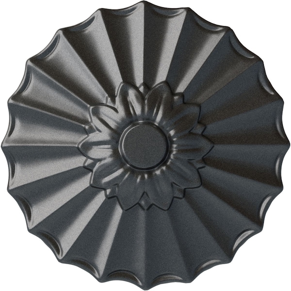 Ekena Millwork Shakuras Ceiling Medallion (Fits Canopies up to 1 3/8"), Hand-Painted Pewter, 9"OD x 1 3/8"P CM09SHPES - main
